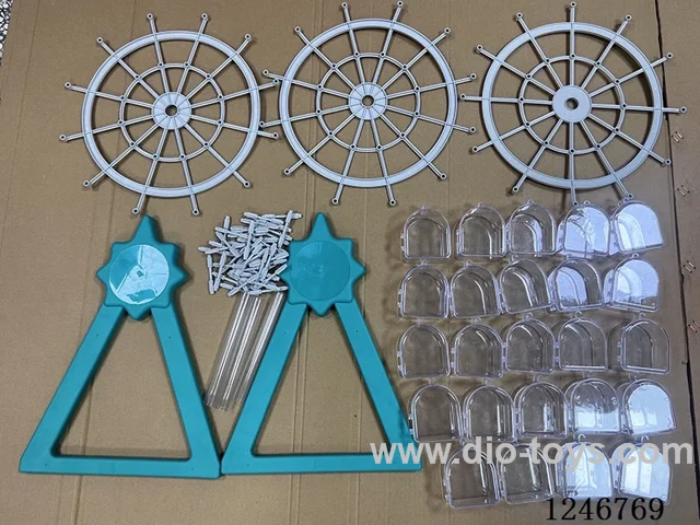 24-piece clear plastic box with one Ferris wheel - bulk
