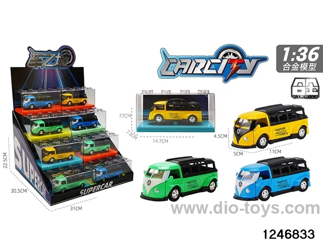 1:36 pull back metal car