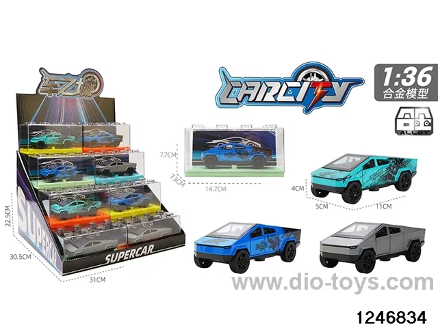1:36 pull back metal car