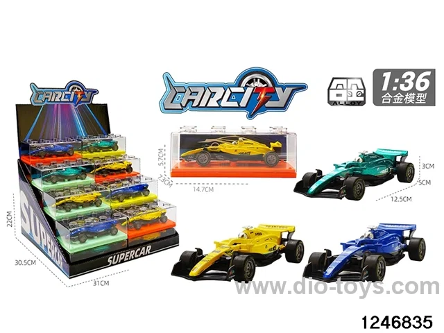 1:36 pull back metal car