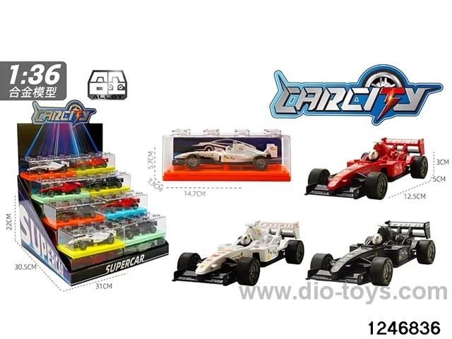1:36 pull back metal car