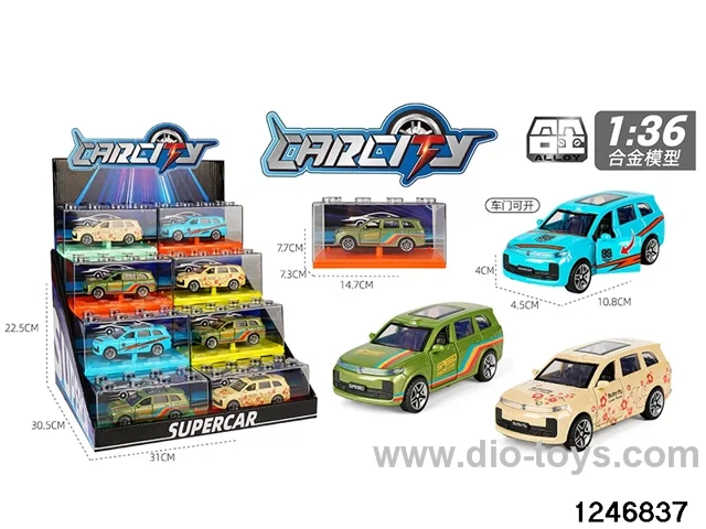 1:36 pull back metal car