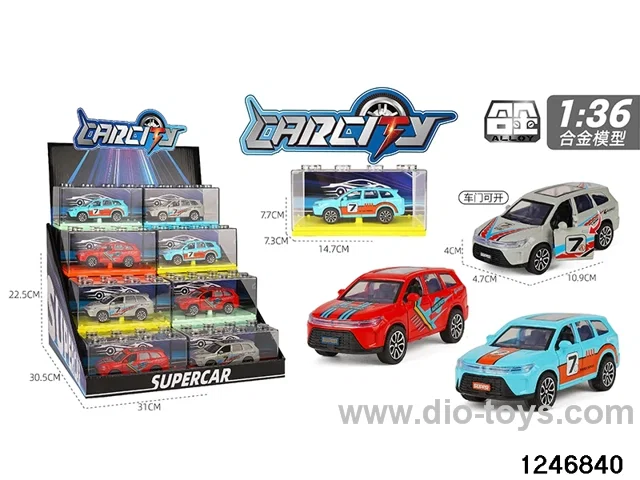 1:36 pull back metal car