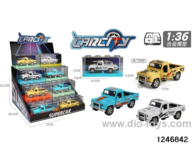 1:36 pull back metal car
