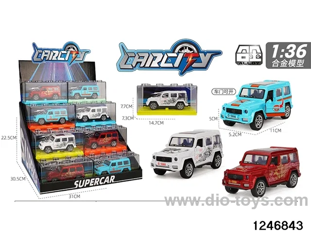 1:36 pull back metal car