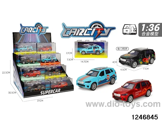 1:36 pull back metal car