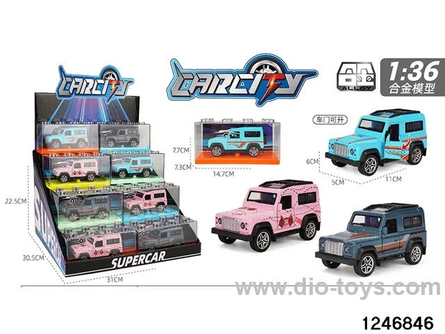 1:36 pull back metal car