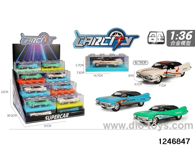 1:36 pull back metal car