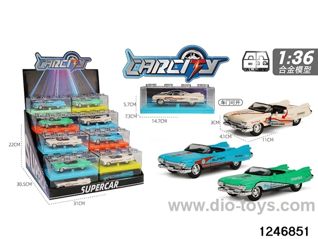 1:36 pull back metal car