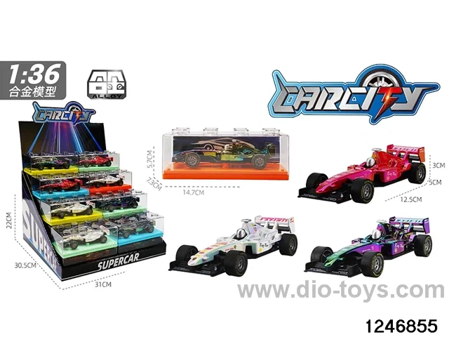 1:36 pull back metal car with iridescent color