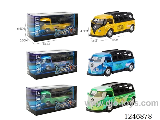 1:36 pull back alloy car 3 colors mixed