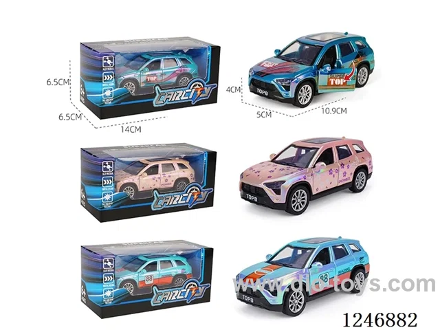 1:36 pull back alloy car 3 colors mixed