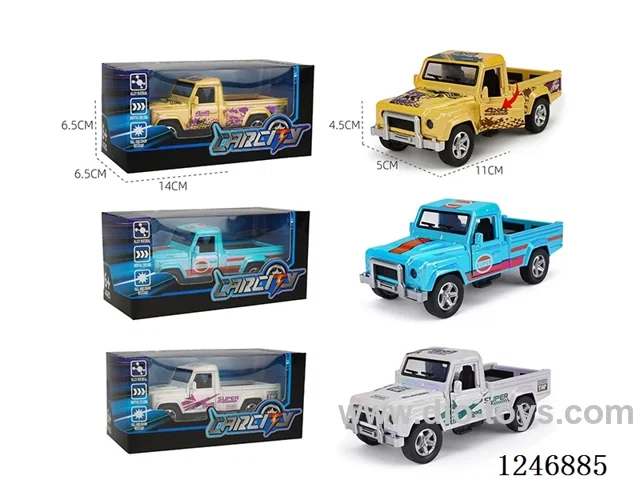 1:36 pull back alloy car 3 colors mixed