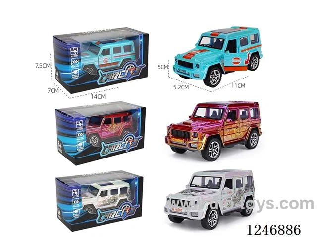1:36 pull back alloy car 3 colors mixed
