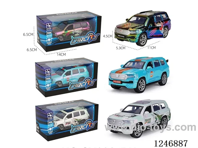 1:36 pull back alloy car 3 colors mixed