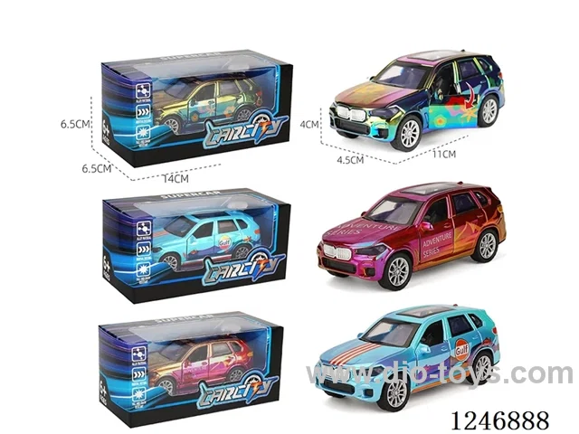 1:36 pull back alloy car 3 colors mixed