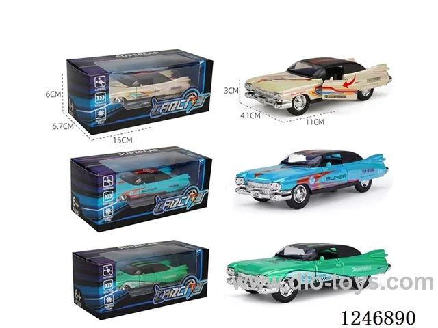 1:36 pull back alloy car 3 colors mixed