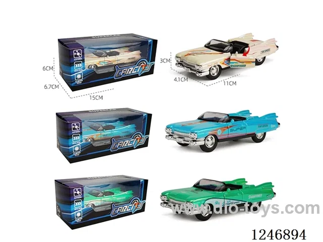 1:36 pull back alloy car 3 colors mixed