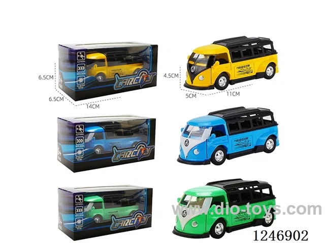 1:36 pull back alloy car 3 colors mixed