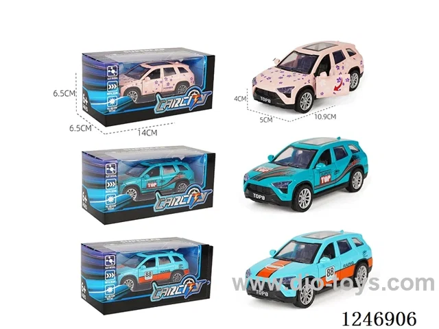 1:36 pull back alloy car 3 colors mixed