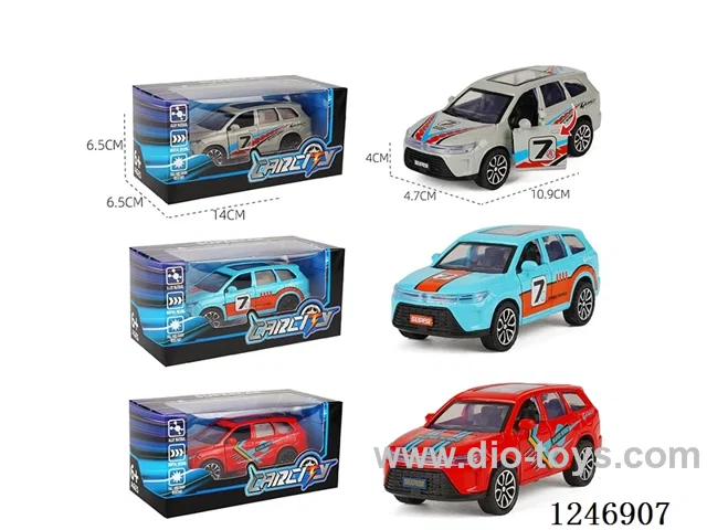 1:36 pull back alloy car 3 colors mixed