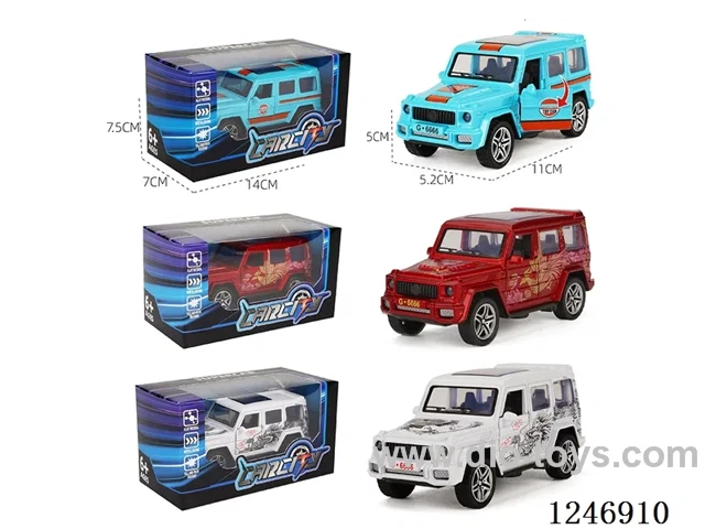 1:36 pull back alloy car 3 colors mixed