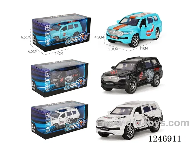 1:36 pull back alloy car 3 colors mixed