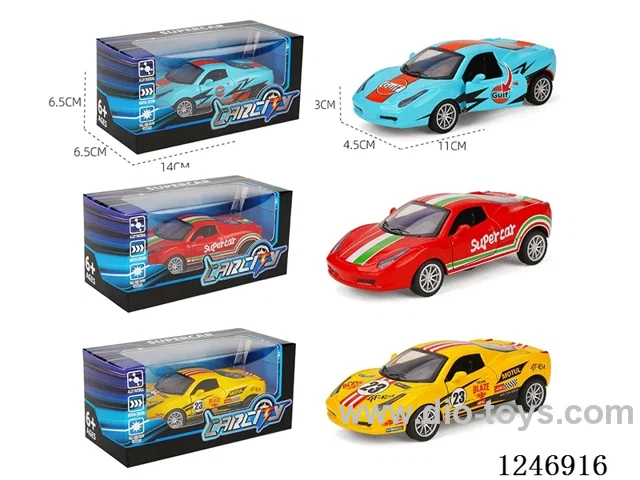 1:36 pull back alloy car 3 colors mixed