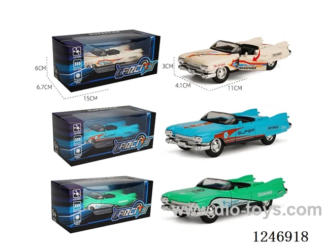 1:36 pull back alloy car 3 colors mixed