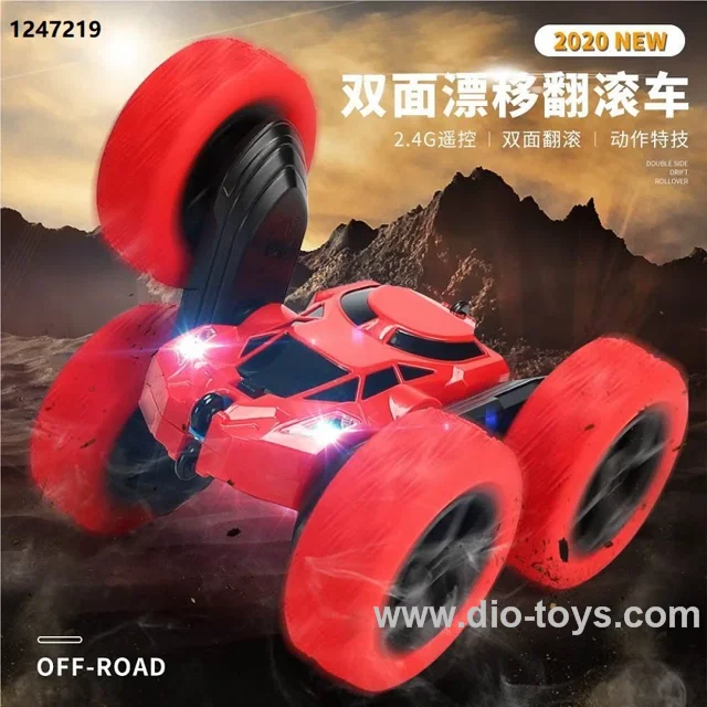 RC stunt car toy in color box