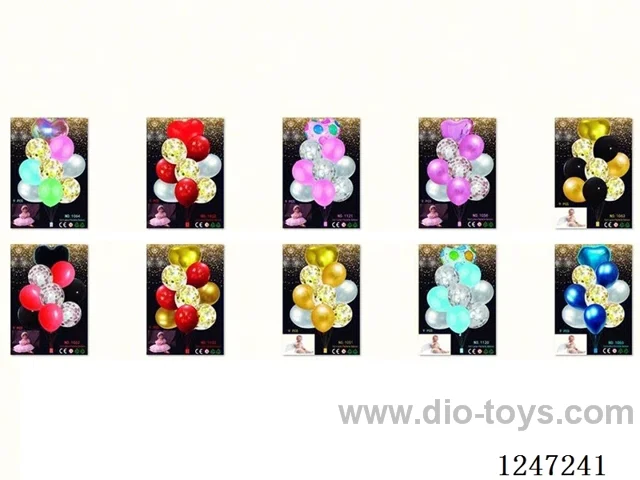 Latex Balloons with Sequins 9PCS