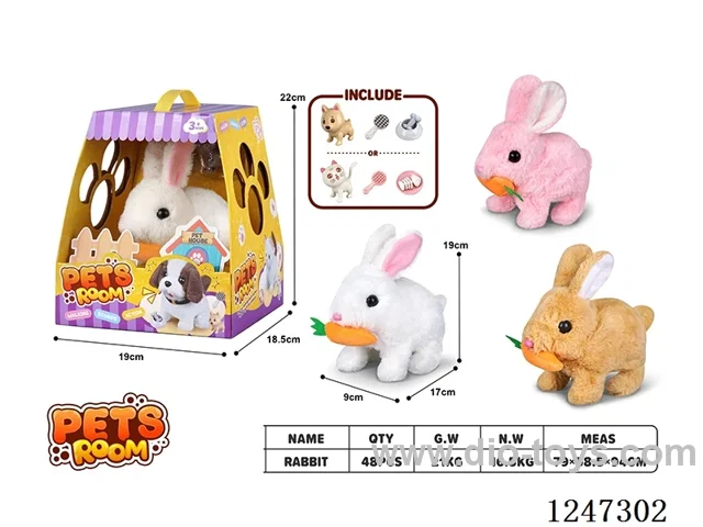 B/O plush toy with accessories + sound not included battery