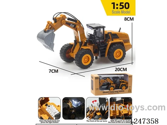 Lighted Alloy Bulldozer included battery