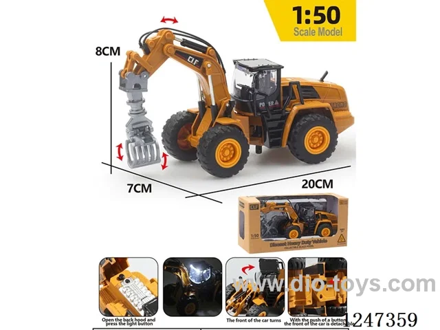 Lighted Alloy Bulldozer included battery
