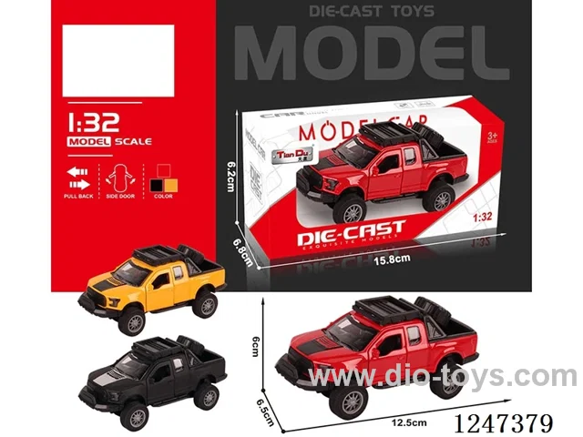 1:32 pull back alloy car 2 openable door