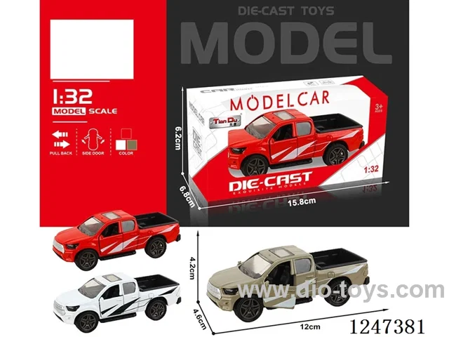 1:32 pull back alloy car 2 openable door