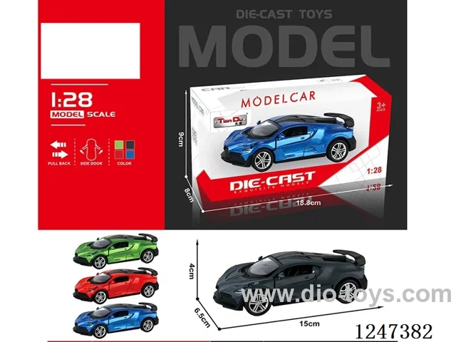 1:28 pull back alloy car 3 openable door