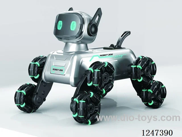 8-wheeled RC stunt mechanical dog  W L/M included battery(single remote control)