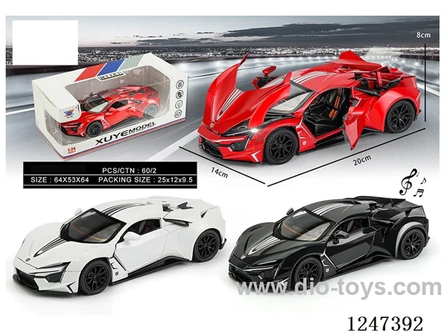 1:24 pull back Alloy Model Lycra 5 door open  W L/M included battery