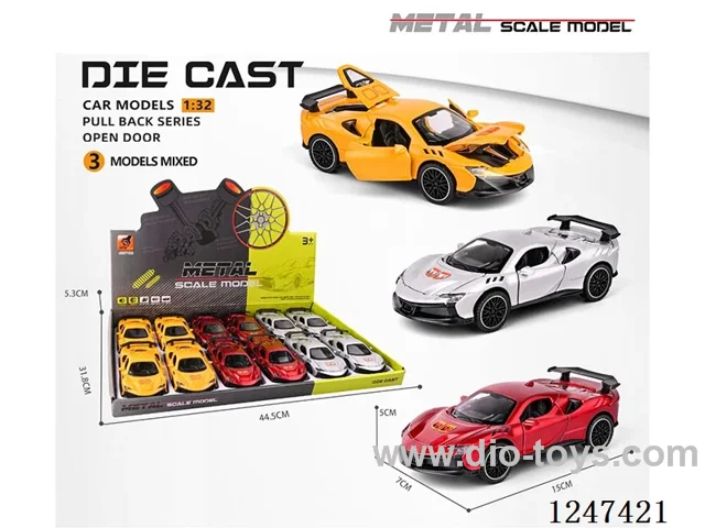 1:32 pull back alloy car 4 doors openable 12PCS W L/M