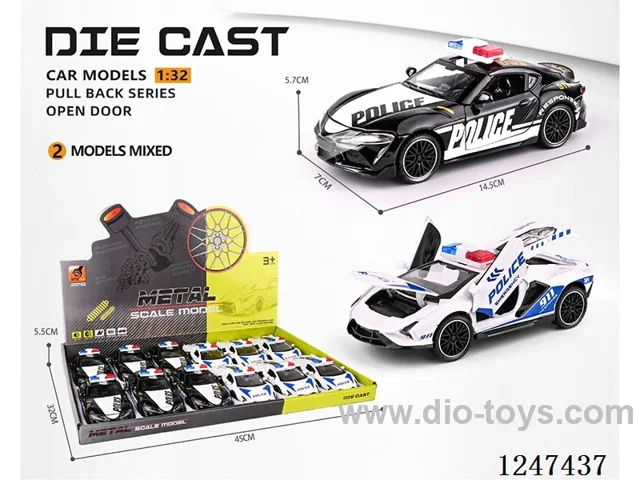 1:32 pull back alloy car 4 doors openable 12PCS W L/M