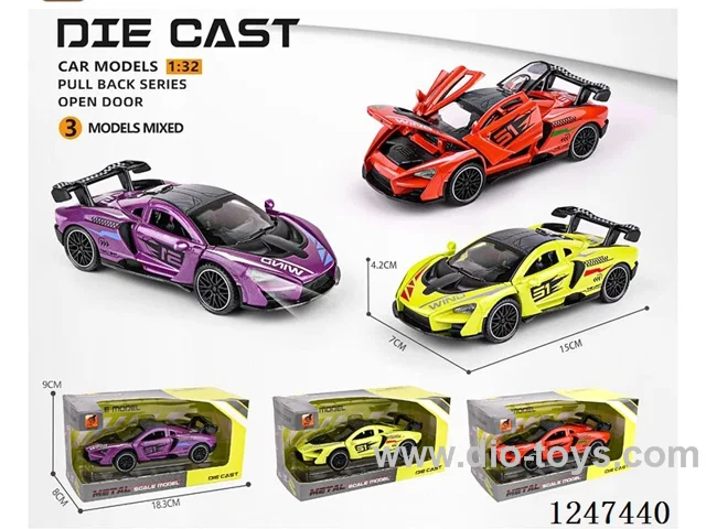 1:32 pull back alloy car 4 doors openable W L/M