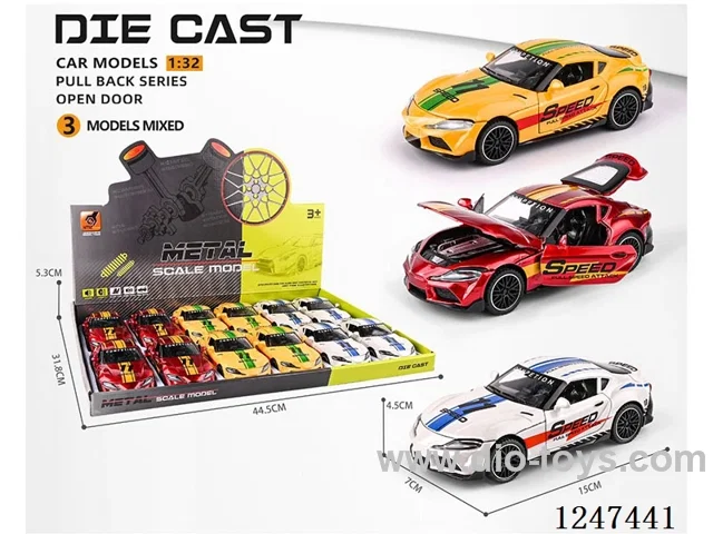 1:32 pull back alloy car 4 doors openable 12PCS W L/M