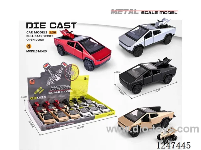 1:36 pull back alloy car 3 doors openable 12PCS W L/M