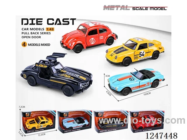 1:43 pull back alloy car openable door
