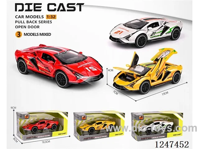 1:32 pull back alloy car 4 doors openable W L/M