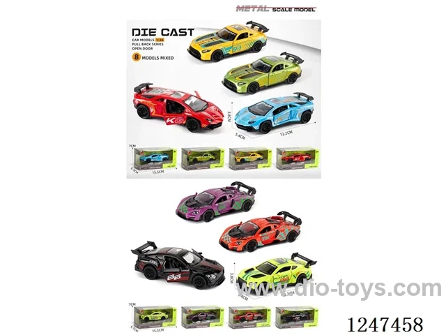 1:36 pull back alloy car openable door