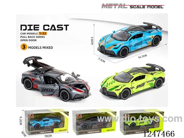 1:32 pull back alloy car 4 doors openable W L/M