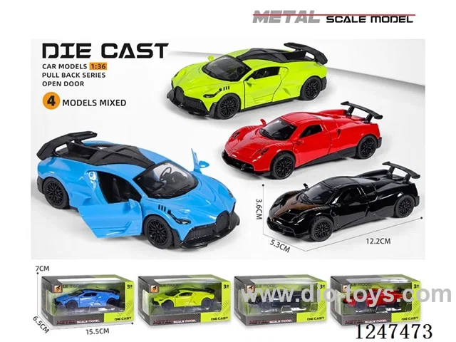 1:36 pull back alloy car openable door W L/M