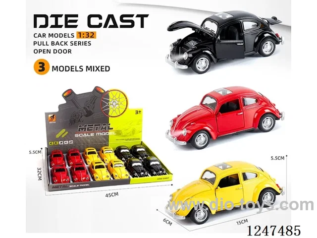 1:32 pull back alloy car 4 doors openable 12PCS W L/M